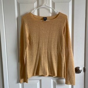 Eileen Fisher Yellow Silk, Nylon Pullover Size PS